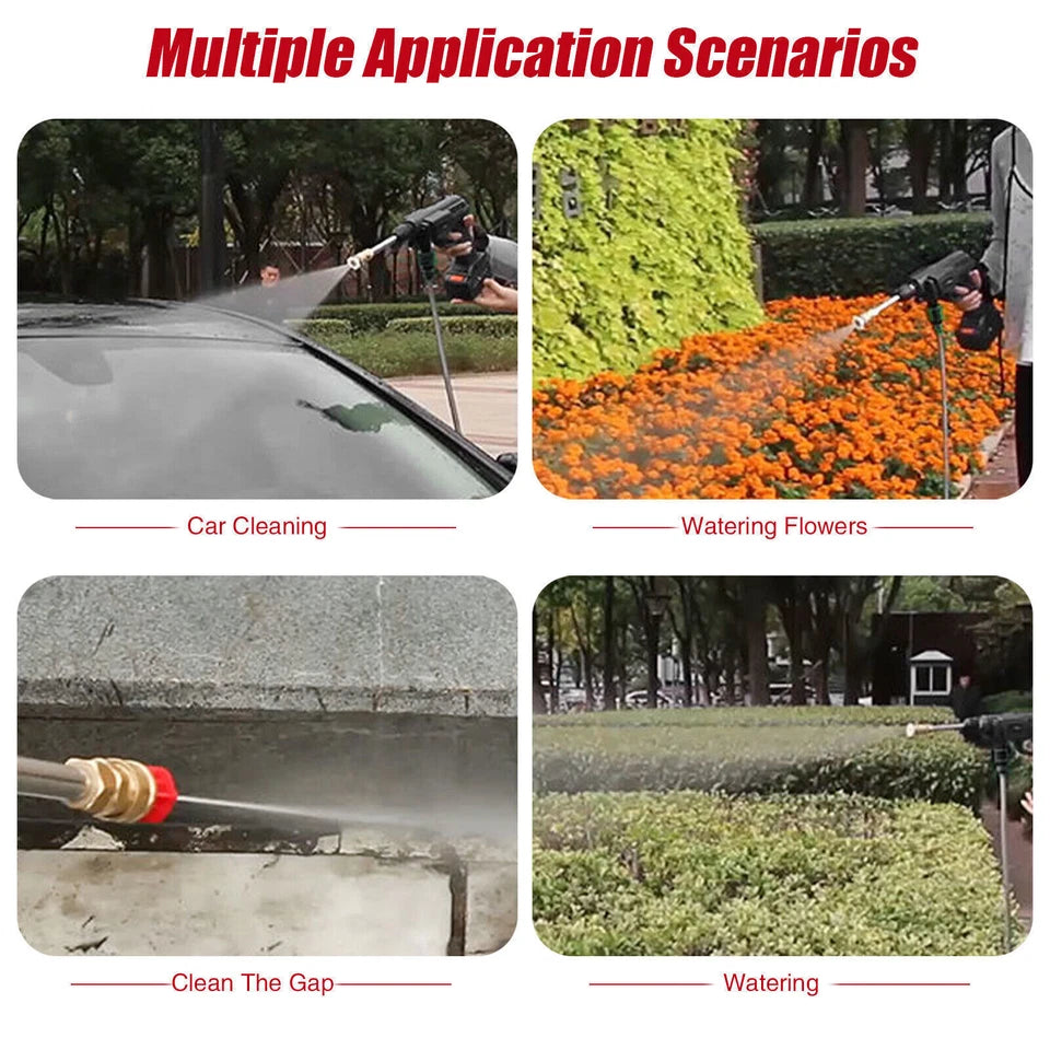 Portable Cordless Pressure Washer – High-Pressure Car & Outdoor Cleaning Gun