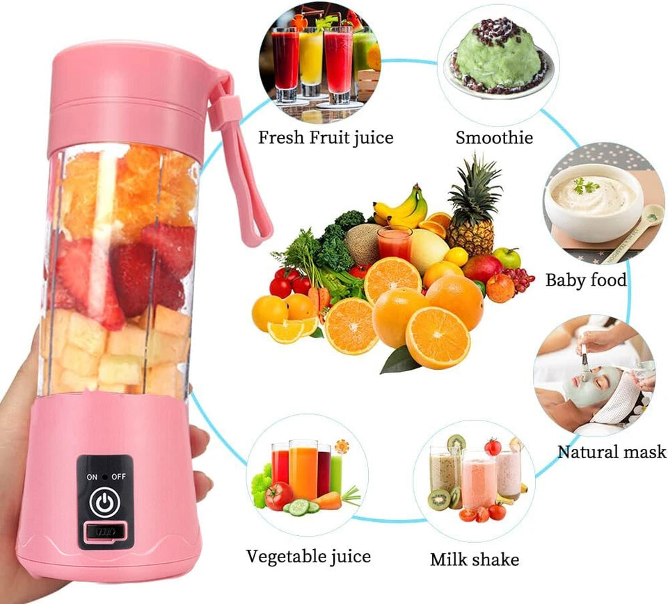 Portable Blender Bottle – Rechargeable Personal Smoothie & Shake Maker